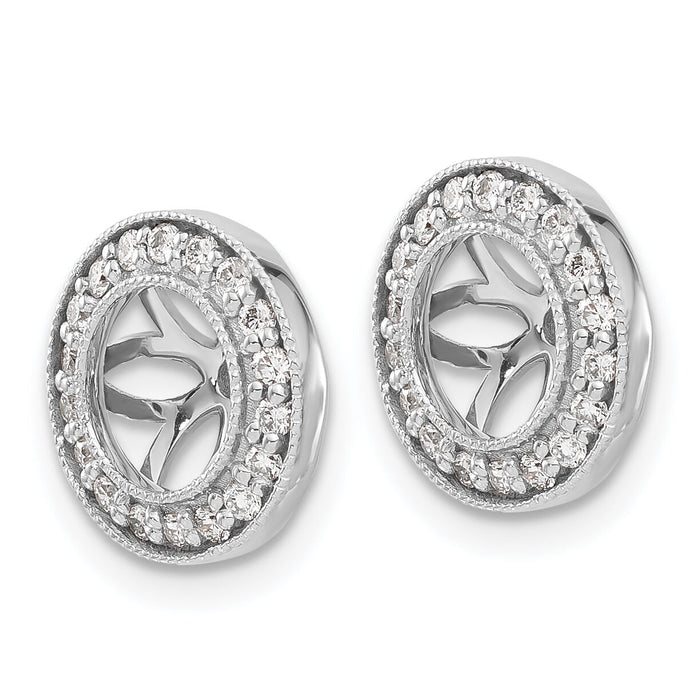 14k White Gold 1/3ct Diamond Earring Jackets-EJM5299-033-WA