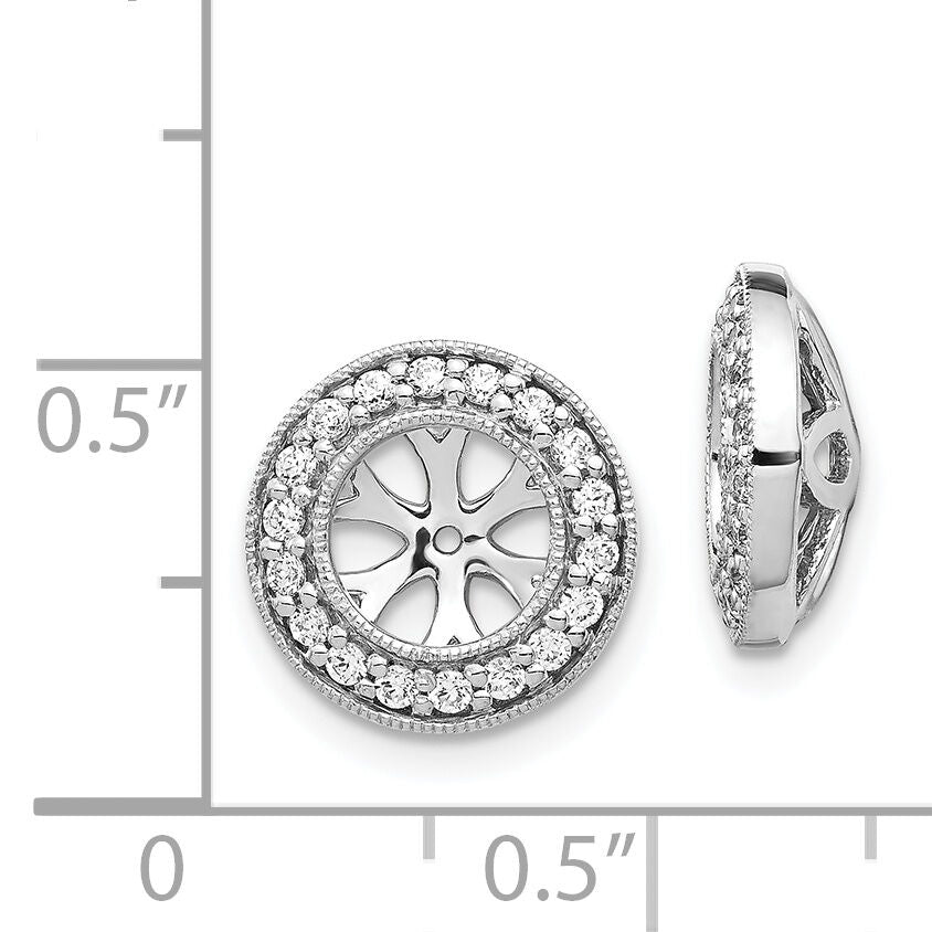 14k White Gold 1/3ct Diamond Earring Jackets-EJM5299-033-WA