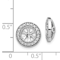 14k White Gold 1/3ct Diamond Earring Jackets-EJM5299-033-WA