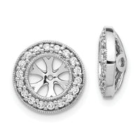 14k White Gold 1/3ct Diamond Earring Jackets-EJM5299-033-WA