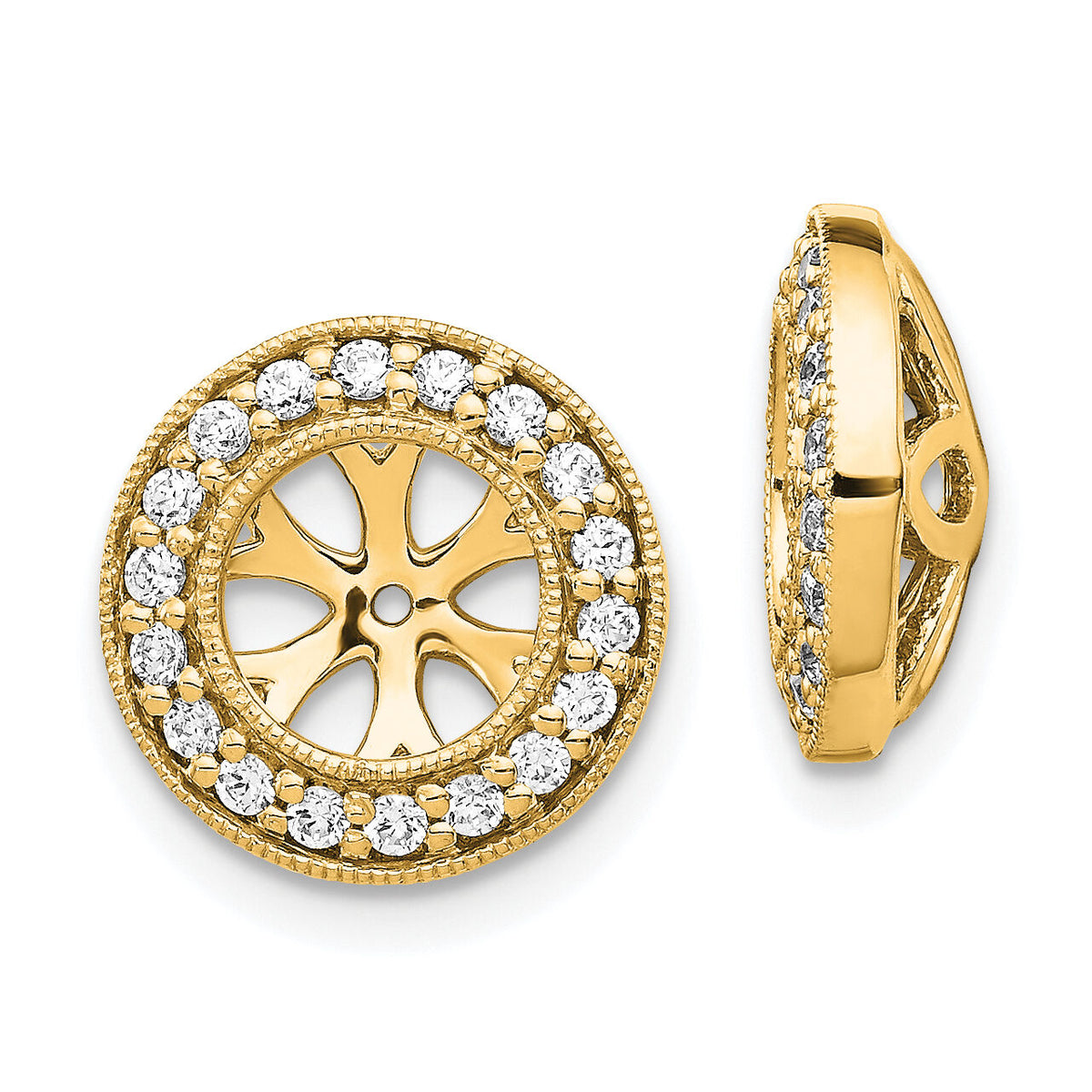14k 1/3ct Diamond Earring Jackets-EJM5299-033-YA