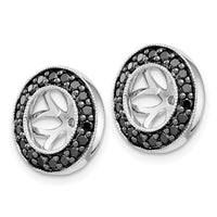 14k White Gold 1/3ct Black Diamond Earring Jackets-EJM5299-BK-033-WA