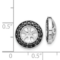 14k White Gold 1/3ct Black Diamond Earring Jackets-EJM5299-BK-033-WA