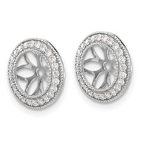 14k White Gold 3/8ct Diamond Earring Jackets-EJM5300-040-WA