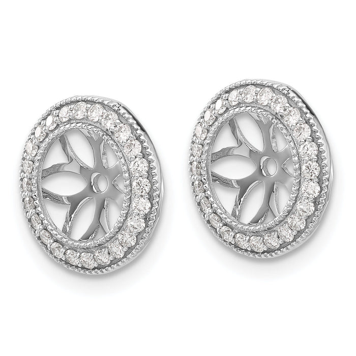 14k White Gold 3/8ct Diamond Earring Jackets-EJM5300-040-WA