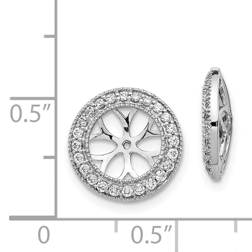 14k White Gold 3/8ct Diamond Earring Jackets-EJM5300-040-WA