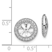 14k White Gold 3/8ct Diamond Earring Jackets-EJM5300-040-WA