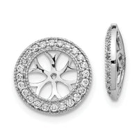 14k White Gold 3/8ct Diamond Earring Jackets-EJM5300-040-WA
