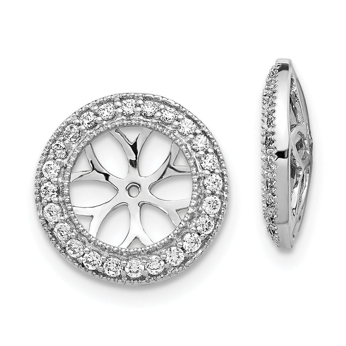 14k White Gold 3/8ct Diamond Earring Jackets-EJM5300-040-WA