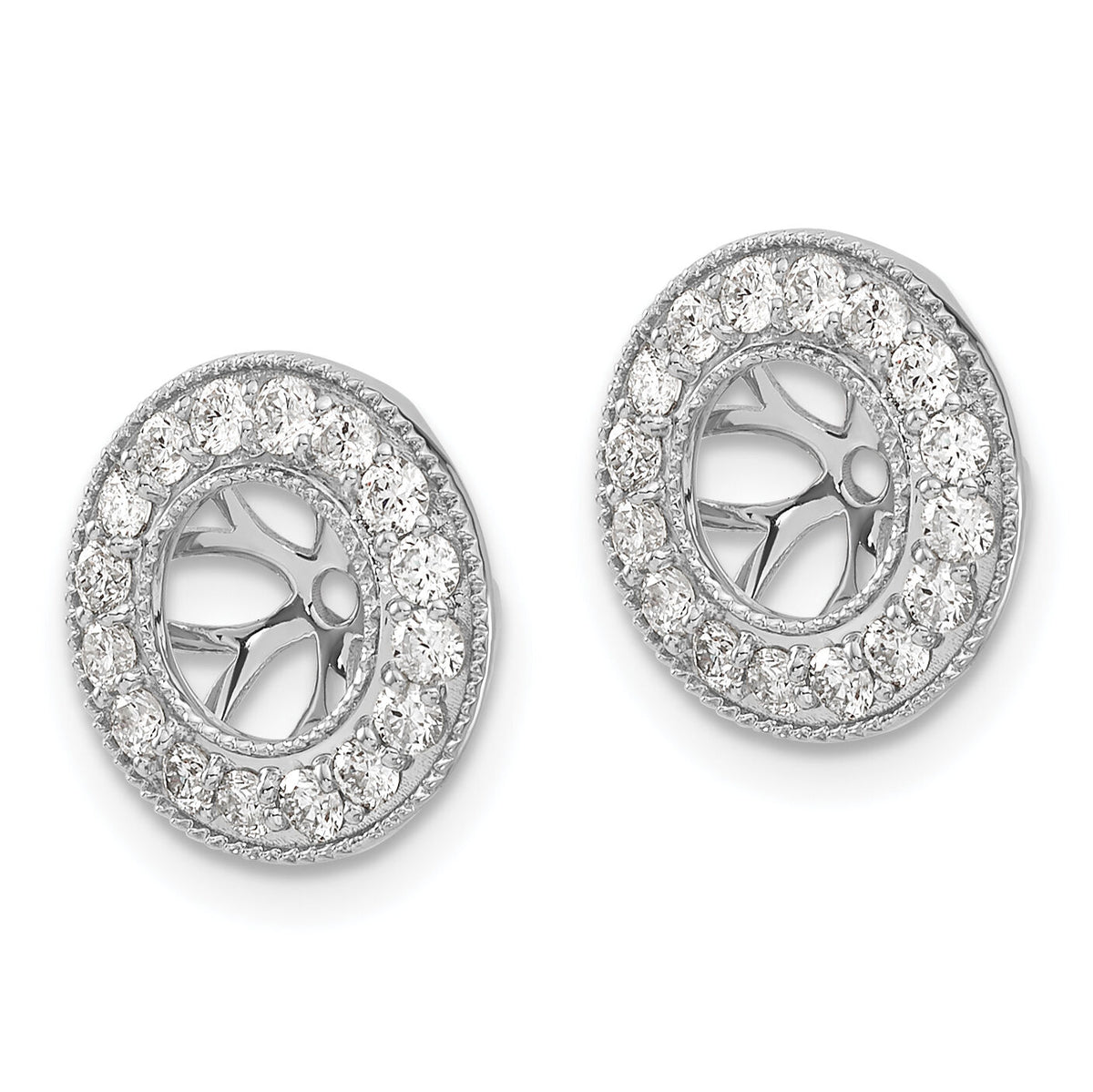 14k White Gold 3/4ct Diamond Earring Jackets-EJM5300-075-WA