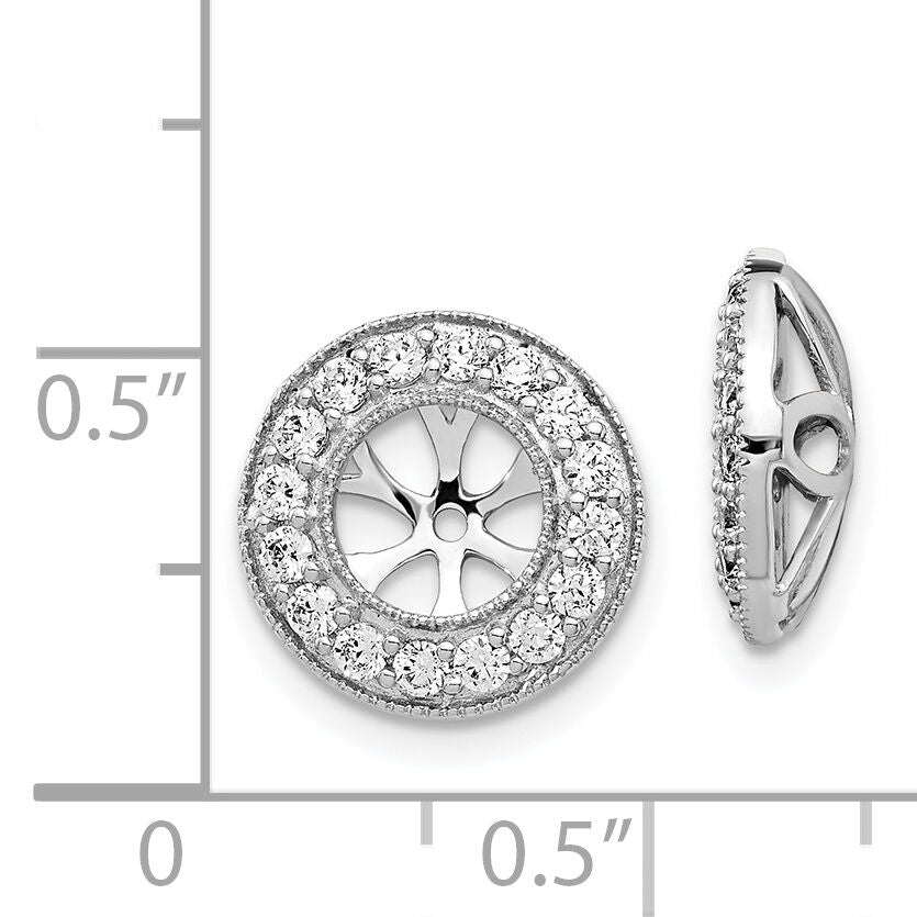 14k White Gold 3/4ct Diamond Earring Jackets-EJM5300-075-WA