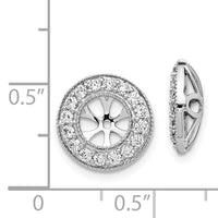 14k White Gold 3/4ct Diamond Earring Jackets-EJM5300-075-WA