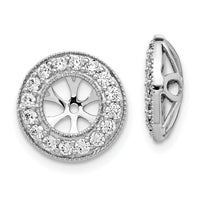 14k White Gold 3/4ct Diamond Earring Jackets-EJM5300-075-WA