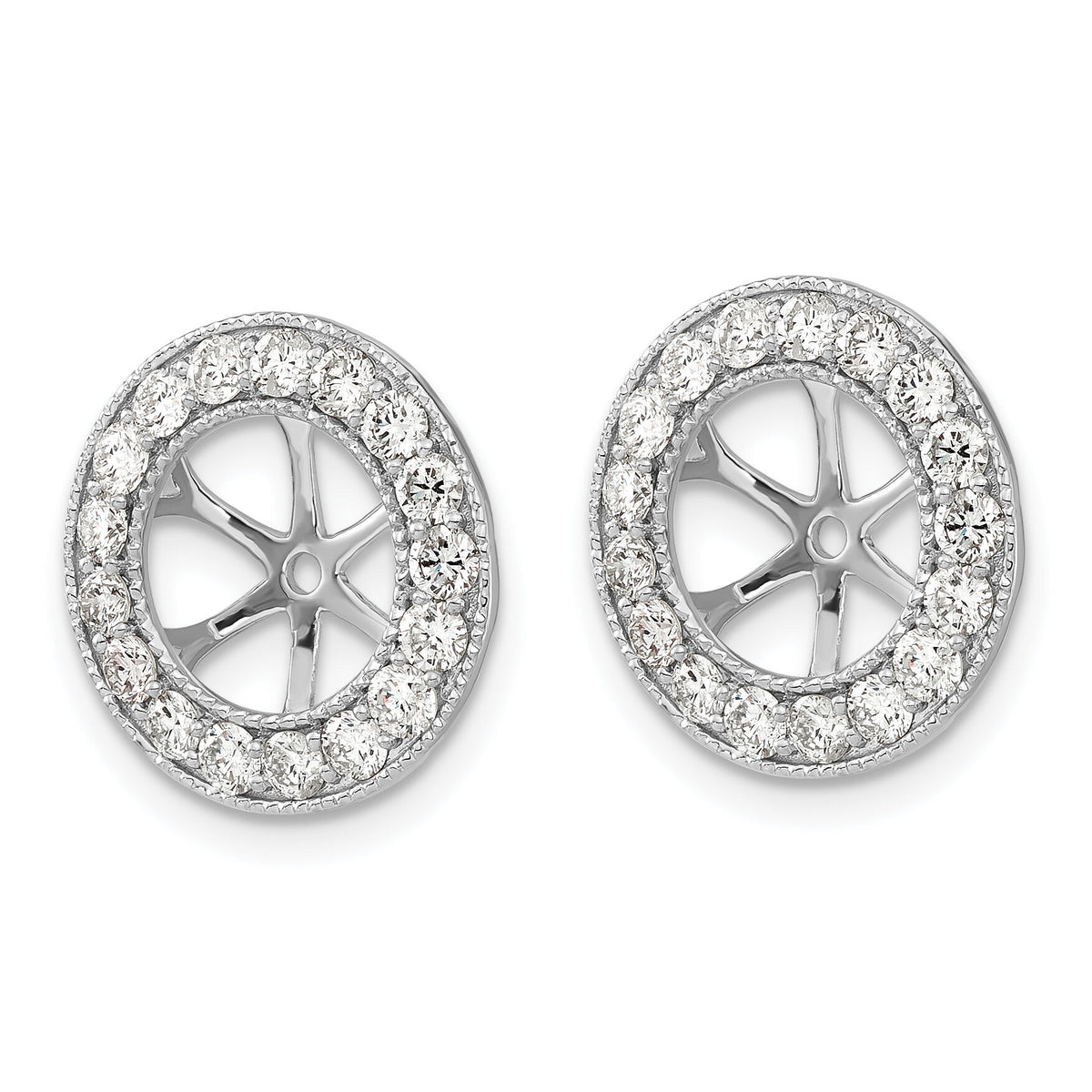 14k White Gold 1-1/6ct Diamond Earring Jackets-EJM5300-115-WA