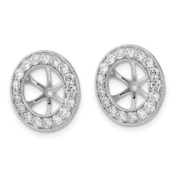 14k White Gold 1-1/6ct Diamond Earring Jackets-EJM5300-115-WA