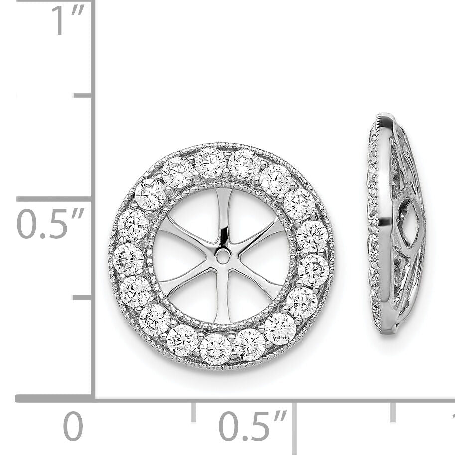 14k White Gold 1-1/6ct Diamond Earring Jackets-EJM5300-115-WA