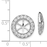 14k White Gold 1-1/6ct Diamond Earring Jackets-EJM5300-115-WA