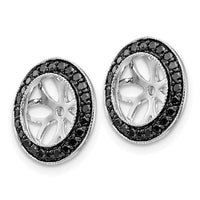 14k White Gold 3/8ct Black Diamond Earring Jackets-EJM5300-BK-040-WA
