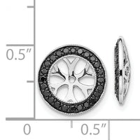 14k White Gold 3/8ct Black Diamond Earring Jackets-EJM5300-BK-040-WA
