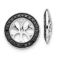 14k White Gold 3/8ct Black Diamond Earring Jackets-EJM5300-BK-040-WA