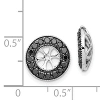 14k White Gold 3/4ct Black Diamond Earring Jackets-EJM5300-BK-075-WA