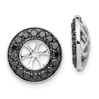 14k White Gold 3/4ct Black Diamond Earring Jackets-EJM5300-BK-075-WA