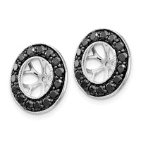 14k White Gold 1ct Black Diamond Earring Jackets-EJM5300-BK-100-WA