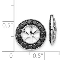 14k White Gold 1ct Black Diamond Earring Jackets-EJM5300-BK-100-WA