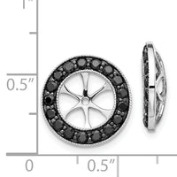 14k White Gold 1-1/6ct Black Diamond Earring Jackets-EJM5300-BK-115-WA