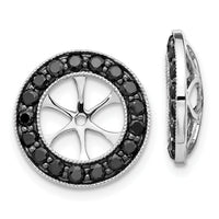 14k White Gold 1-1/6ct Black Diamond Earring Jackets-EJM5300-BK-115-WA