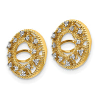 14k Fancy Diamond Earring Jackets-EJM5301-010-YA