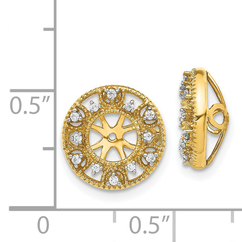 14k Fancy Diamond Earring Jackets-EJM5301-010-YA