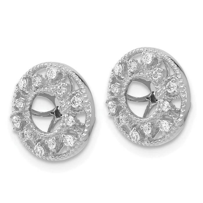 14k White Gold Fancy Diamond Earring Jackets-EJM5301-025-WA