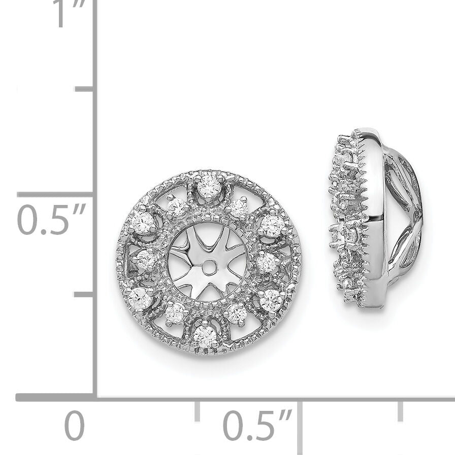 14k White Gold Fancy Diamond Earring Jackets-EJM5301-025-WA