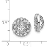 14k White Gold Fancy Diamond Earring Jackets-EJM5301-025-WA