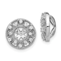 14k White Gold Fancy Diamond Earring Jackets-EJM5301-025-WA