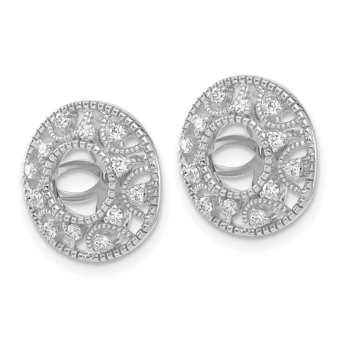 14k White Gold Diamond Earring Jackets-EJM5302-025-WA