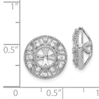 14k White Gold Diamond Earring Jackets-EJM5302-025-WA