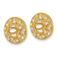 14k Fancy Diamond Earring Jackets-EJM5302-025-YA