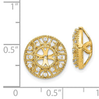 14k Fancy Diamond Earring Jackets-EJM5302-025-YA