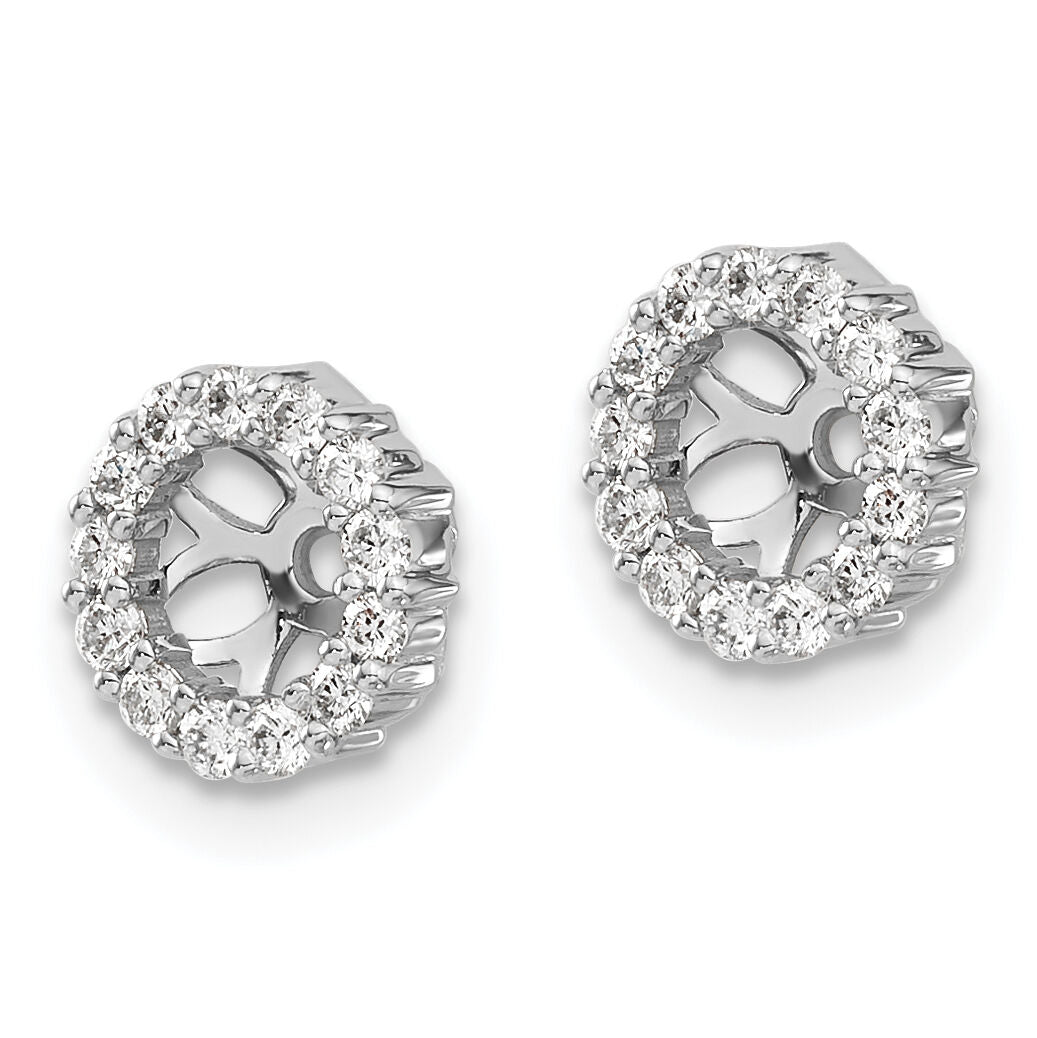 14k White Gold Diamond Earring Jackets-EJM5303-025-WA