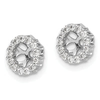 14k White Gold Diamond Earring Jackets-EJM5303-025-WA
