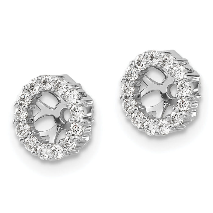 14k White Gold Diamond Earring Jackets-EJM5303-025-WA