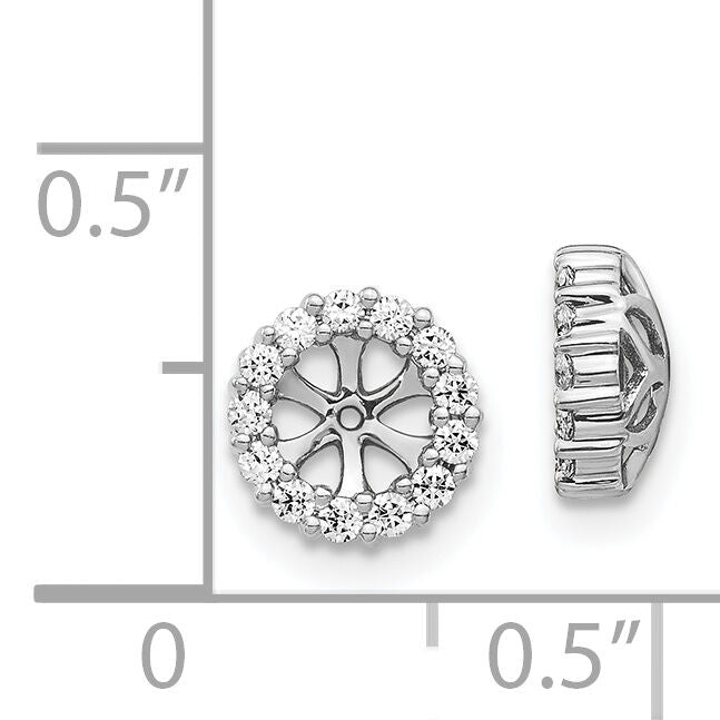 14k White Gold Diamond Earring Jackets-EJM5303-025-WA