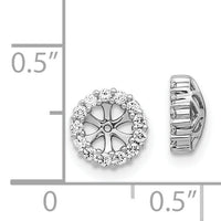 14k White Gold Diamond Earring Jackets-EJM5303-025-WA