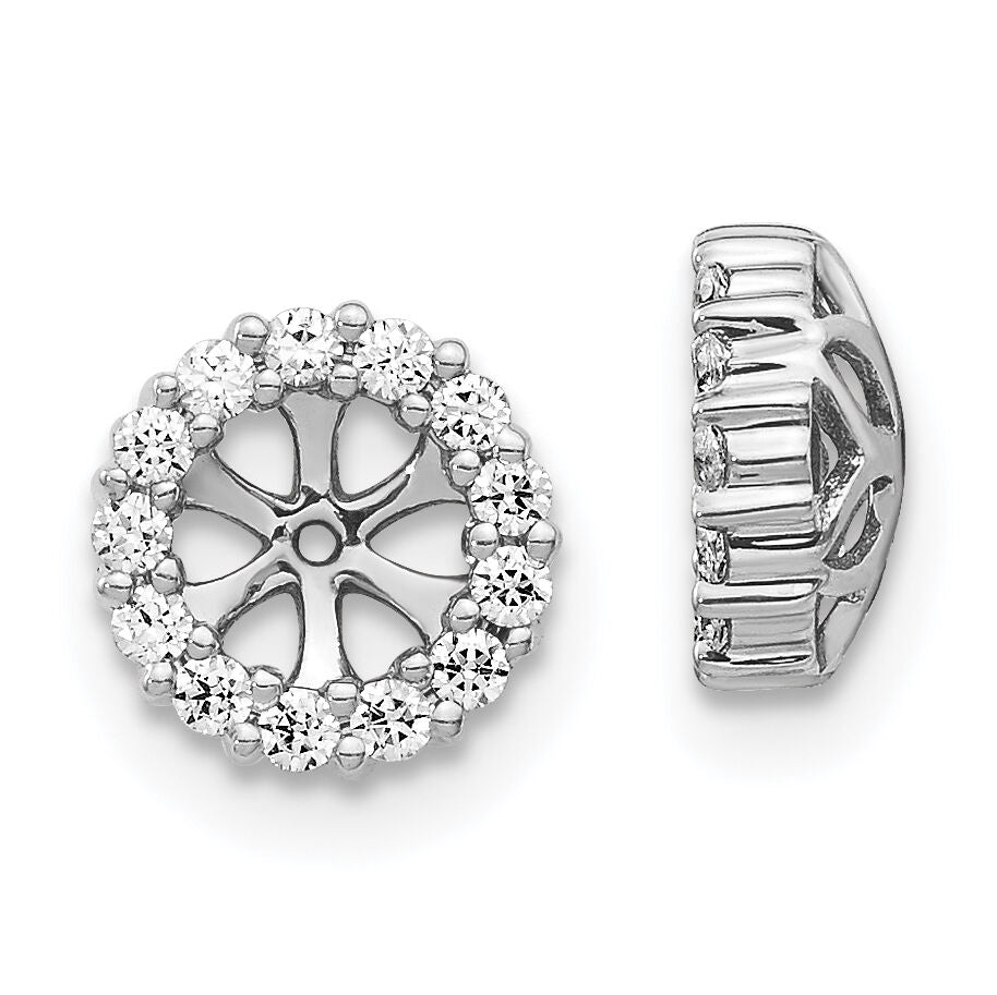 14k White Gold Diamond Earring Jackets-EJM5303-025-WA