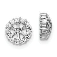 14k White Gold Diamond Earring Jackets-EJM5303-025-WA