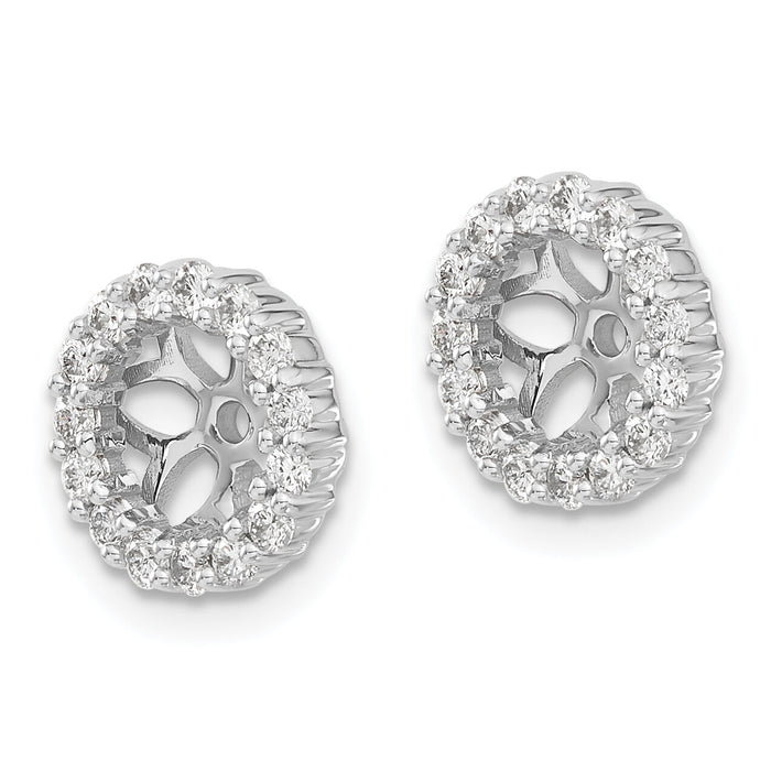 14k White Gold Diamond Earring Jackets-EJM5303-050-WA