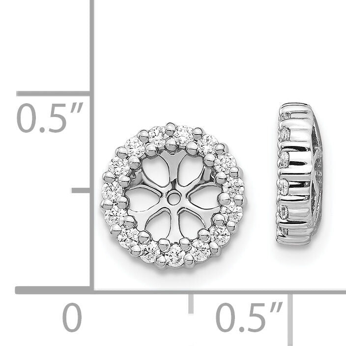 14k White Gold Diamond Earring Jackets-EJM5303-050-WA