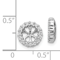 14k White Gold Diamond Earring Jackets-EJM5303-050-WA